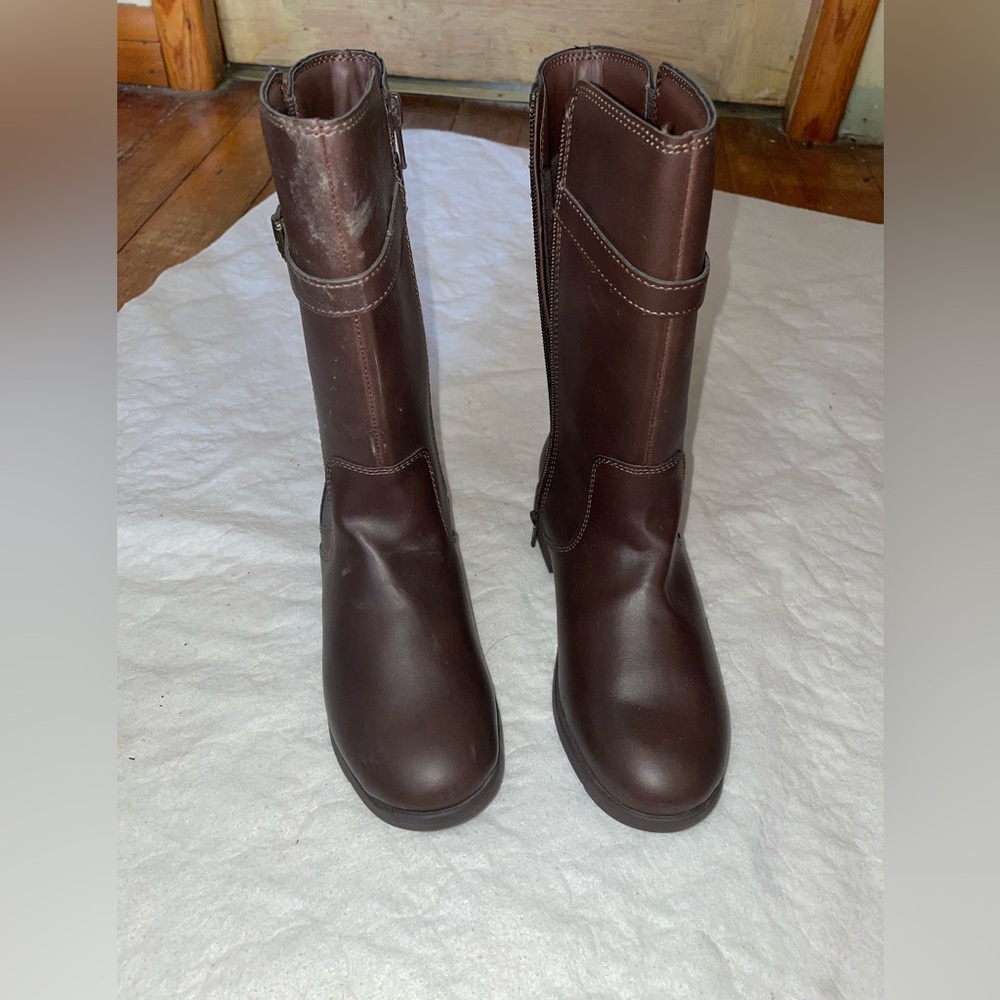 Girls Stride Rite 3 Wide Josephine Brown Boot